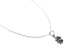 Southwest Magenta Turquoise Flower Inlay Sterling Silver Box Chain Necklace Set JX129097